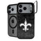 NFL New Orleans Saints Black & White iPhone 18 Pro Kickstand Case