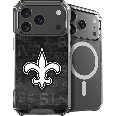 NFL New Orleans Saints Black & White iPhone 18 Pro Max MagSafe Case