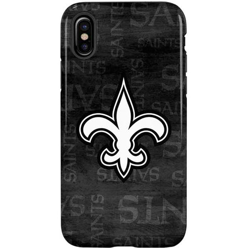 NFL New Orleans Saints Black & White iPhone X Pro Case