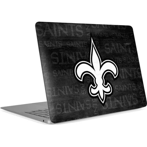 NFL New Orleans Saints Black & White Apple MacBook Air Skin