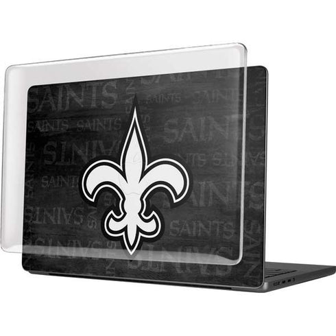 NFL New Orleans Saints Black & White MacBook Pro 14in (2021-24) Case plus Skin
