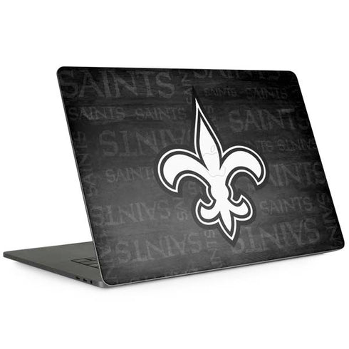 NFL New Orleans Saints Black & White MacBook Skins