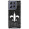 NFL New Orleans Saints Black & White Moto G 5G (2025) Clear Case