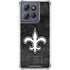 NFL New Orleans Saints Black & White Moto G 5G (2025) Clear Case