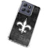 NFL New Orleans Saints Black & White Moto G Stylus 5G (2025) Clear Case