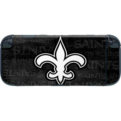 NFL New Orleans Saints Black & White Nintendo Switch 2 (2025) with Joy-Con Skin