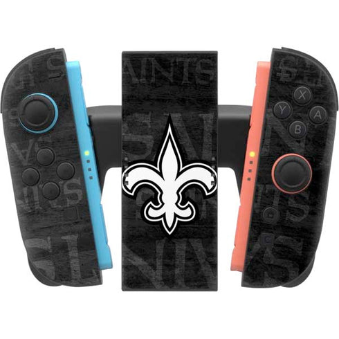 NFL New Orleans Saints Black & White Nintendo Switch 2 (2025) Joy-Con Controller Skin