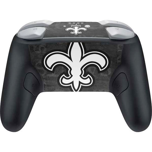 NFL New Orleans Saints Black & White Nintendo Switch 2 (2025) Pro Controller Skin