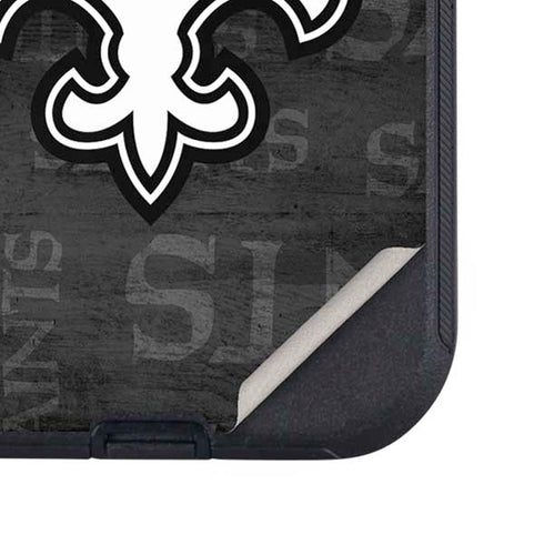 NFL New Orleans Saints Black & White Otterbox Defender iPhone Skin