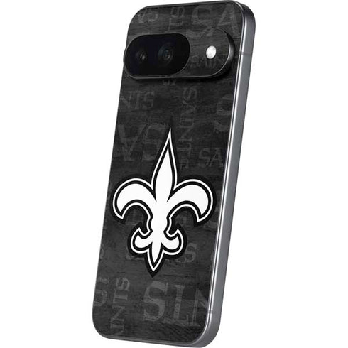 NFL New Orleans Saints Black & White Google Pixel 9 Skin