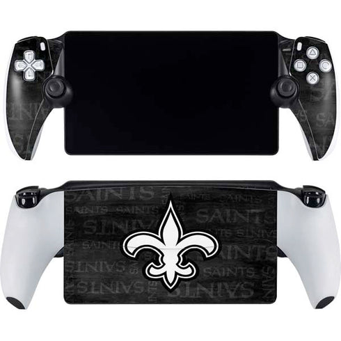 NFL New Orleans Saints Black & White PlayStation Portal Remote Player Skin