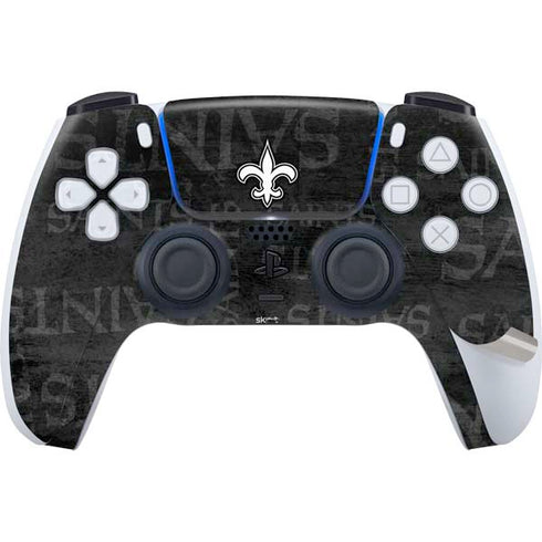 NFL New Orleans Saints Black & White PS5 Pro Bundle Skin