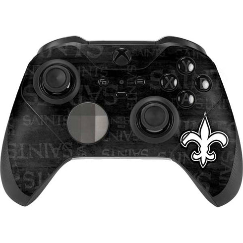 NFL New Orleans Saints Black & White Xbox Elite Wireless Controller Series 2 Skin