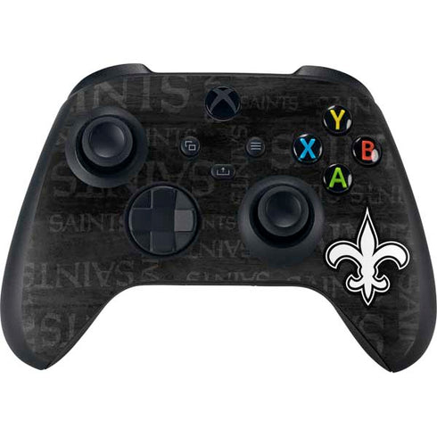 NFL New Orleans Saints Black & White Xbox Series X Controller Skin