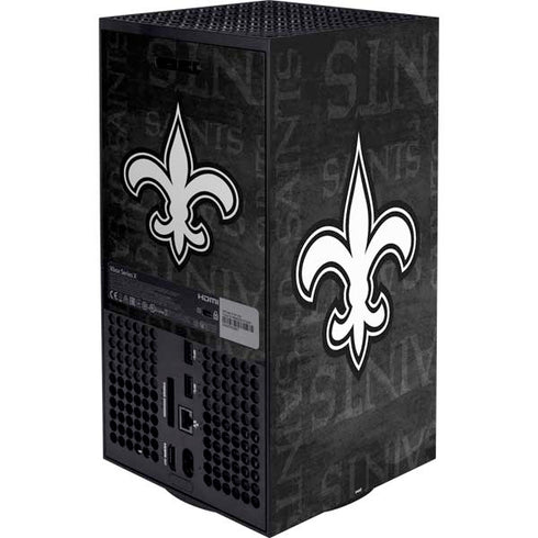 NFL New Orleans Saints Black & White XBox Series X Digital Edition Bundle Skin