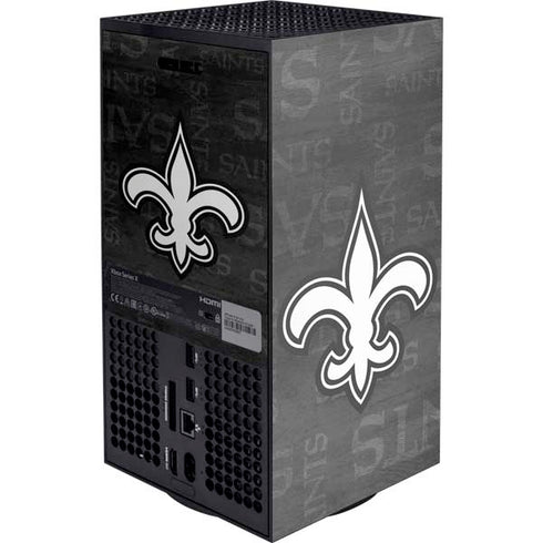 NFL New Orleans Saints Black & White XBox Series X Digital Edition Console Skin