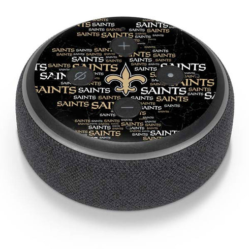 NFL New Orleans Saints Black Blast Amazon Echo Dot Skin