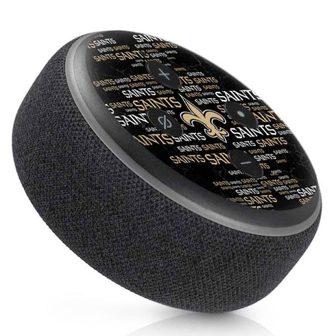 NFL New Orleans Saints Black Blast Amazon Echo Dot Skin