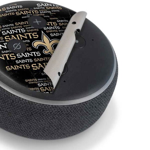 NFL New Orleans Saints Black Blast Amazon Echo Dot Skin