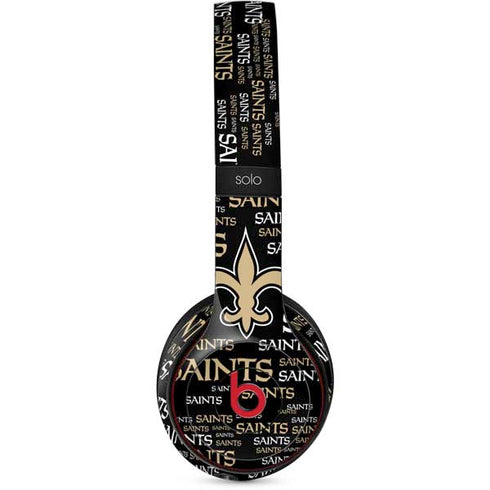 NFL New Orleans Saints Black Blast Beats Solo 3 Wireless Skin
