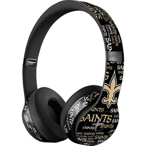 NFL New Orleans Saints Black Blast Beats Solo 3 Wireless Skin