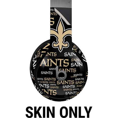 NFL New Orleans Saints Black Blast Beats Solo 4 Wireless Headphones Skin