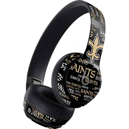 NFL New Orleans Saints Black Blast Beats Solo 4 Wireless Headphones Skin