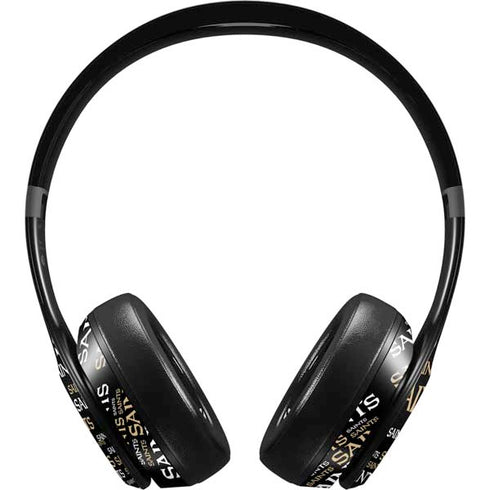NFL New Orleans Saints Black Blast Beats Solo 4 Wireless Headphones Skin