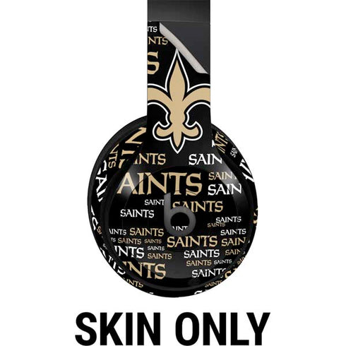NFL New Orleans Saints Black Blast Beats Studio Pro Wireless Headphones Skin