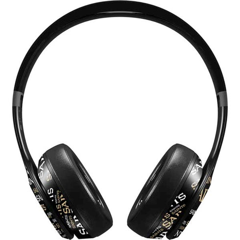 NFL New Orleans Saints Black Blast Beats Studio Pro Wireless Headphones Skin