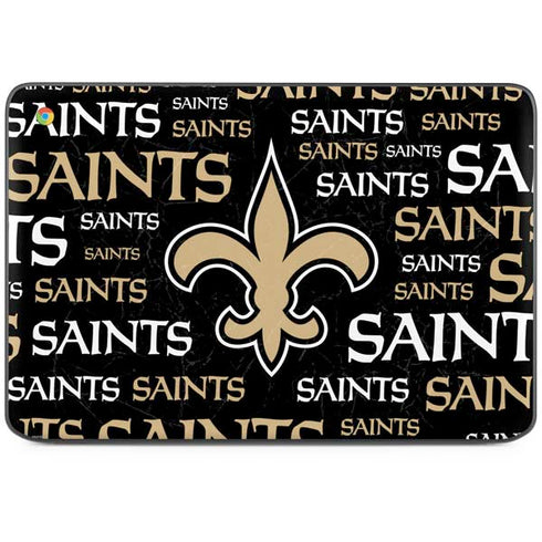 NFL New Orleans Saints Black Blast HP Chromebook Skin