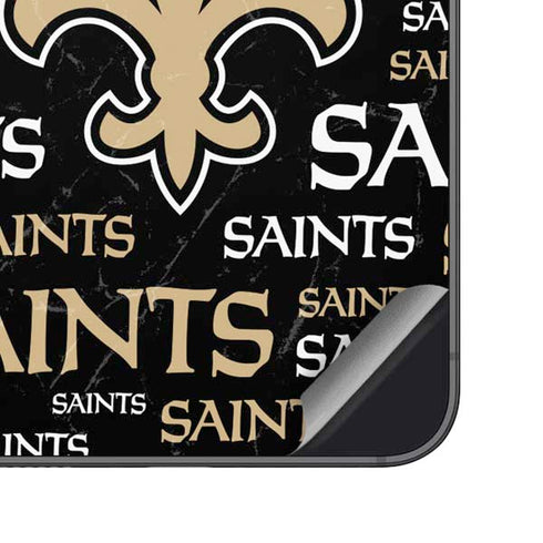 NFL New Orleans Saints Black Blast Galaxy A16 5G Skin