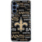 NFL New Orleans Saints Black Blast Galaxy A35 5G Clear Case