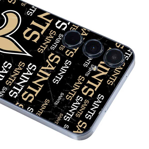NFL New Orleans Saints Black Blast Galaxy A35 5G Skin