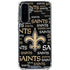 NFL New Orleans Saints Black Blast Galaxy A36 5G Clear Case