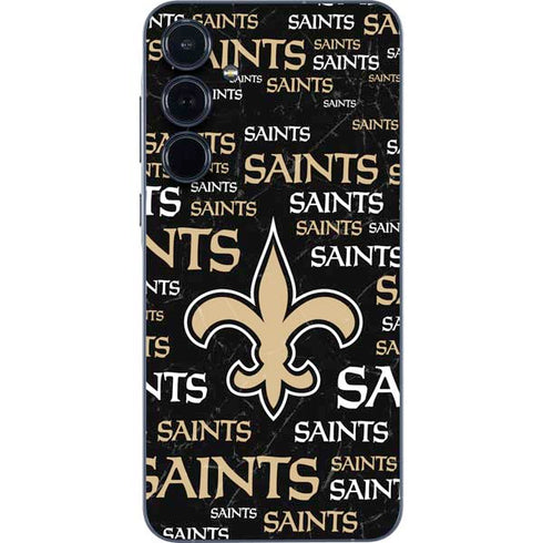 NFL New Orleans Saints Black Blast Galaxy A36 5G Skin