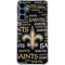 NFL New Orleans Saints Black Blast Galaxy A55 5G Clear Case