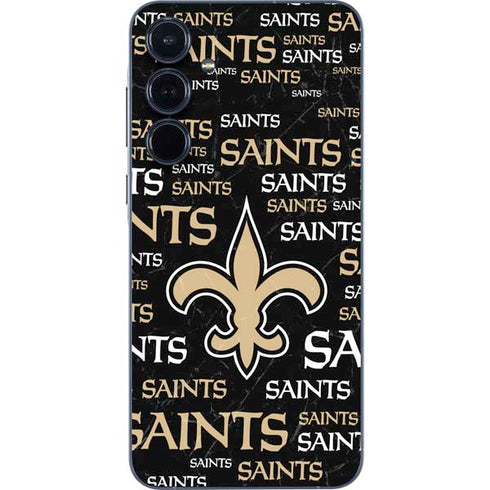 NFL New Orleans Saints Black Blast Galaxy A55 5G Skin