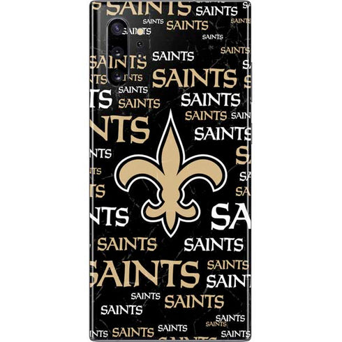 NFL New Orleans Saints Black Blast Galaxy Note 10 Plus Skin