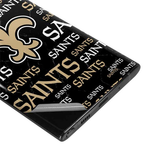 NFL New Orleans Saints Black Blast Galaxy Note 10 Plus Skin