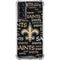 NFL New Orleans Saints Black Blast Galaxy S22 Clear Case