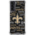 NFL New Orleans Saints Black Blast Galaxy S22 Clear Case