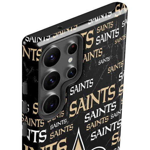 NFL New Orleans Saints Black Blast Galaxy S23 Ultra Pro Case