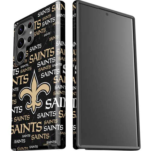 NFL New Orleans Saints Black Blast Galaxy S23 Ultra Pro Case