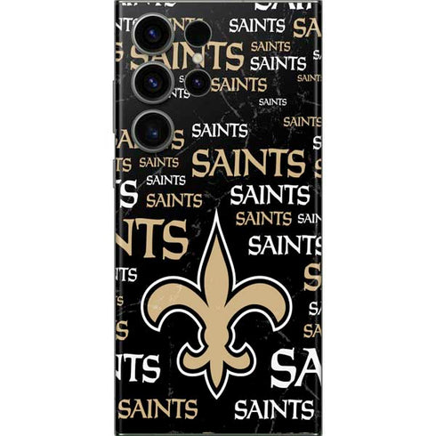 NFL New Orleans Saints Black Blast Galaxy Skins