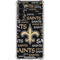 NFL New Orleans Saints Black Blast Galaxy S24 FE Clear Case