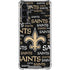 NFL New Orleans Saints Black Blast Galaxy S24 FE Clear Case