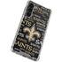 NFL New Orleans Saints Black Blast Galaxy S24 FE Clear Case
