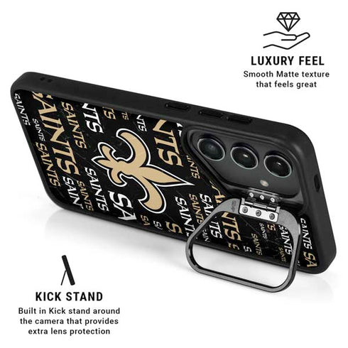 NFL New Orleans Saints Black Blast Galaxy S25 Kickstand Case