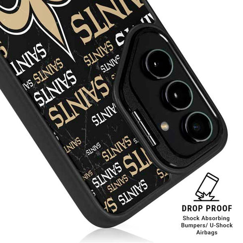 NFL New Orleans Saints Black Blast Galaxy S25 Kickstand Case